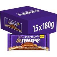 Cadbury Dairy Milk & More Nutty Praline Crisp Bar 180g Box of 15