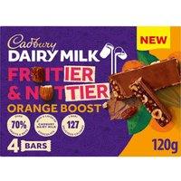 Cadbury Dairy Milk Fruitier & Nuttier Orange Boost Bars (Pack of 4)