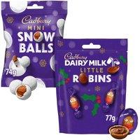 Cadbury Mini Snow Balls & Little Robins Bags (Bundle of Two)