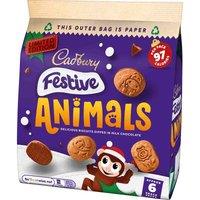 Cadbury Festive Animals Chocolate Biscuits 119g (Box of 8)