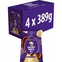 Cadbury Dairy Milk Chunky Easter Egg 389g (Box of 4)