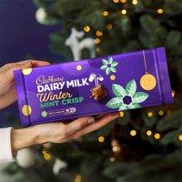 Cadbury Dairy Milk Winter Mint Crisp Chocolate Bar 350g