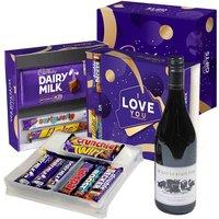 Cadbury I Love You Selection Box & Red Wine Gift