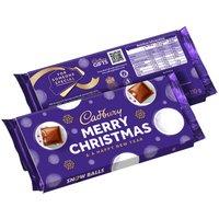 Cadbury Merry Christmas Mini Snow Balls Chocolate Gift Bar 110g