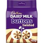 Cadbury Giant Twisted Buttons Chocolate Bag 105g (Box of 10)