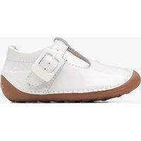 Clarks Tiny Beat Toddler Shoes | Patent White | F Width | Size 2 - 5.5