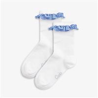 Gingham Socks 2 Pack Blue Infant Size 6-8.5 Standard