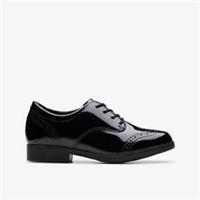 Clarks Girls Sami Walk Kid Black Patent Brogues Patent School