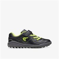 Clarks Boys Award Fly Kid Black Trainers Leather Sports