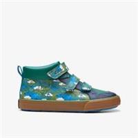 Clarks Kids Unisex,Girls,Boys Foxing Fly Hi Kid Green Interest Boots Synthetic