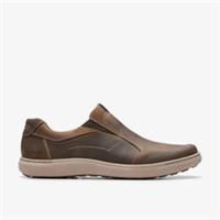 Clarks Mens Mapstone Step Beeswax Leather Slip Ons Leather Casual