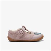 Clarks Girls Roamer Mist Toddler Dusty Pink Pre Walker Leather Casual