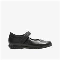 Clarks Girls Trixi Rose Toddler Black Leather Shoes Leather School