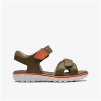 Clarks Kids Unisex,Girls,Boys Roam Surf Kid Khaki Combination Flat Sandals