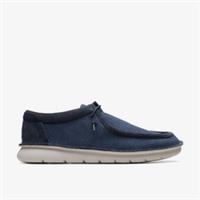 Clarks Mens Colehill Easy Navy Canvas Lace Up Textile Casual