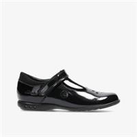 Clarks Girls Trixi Pip Toddler Black Patent Shoes Patent School