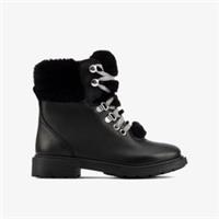 Clarks Girls Astrol Hiker Toddler Black Leather Boots Leather Casual