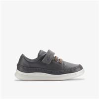 Clarks Boys Crest Aero Toddler Dark Grey Shoes Leather Casual