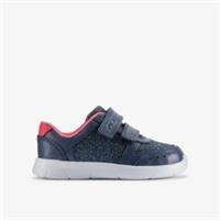 Clarks Girls Ath Sonar Toddler Navy Trainers Leather Casual
