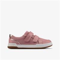 Clarks Girls Fawn Solo Kid Light Pink Leather Shoes Leather Casual