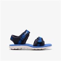 Clarks Boys Surfing Tide Toddler Navy/Blue Flat Sandals Textile Casual