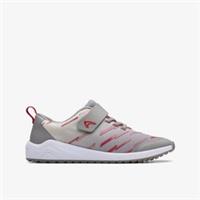 Clarks Girls Aeon Solo Older Pewter Trainers Textile Sports