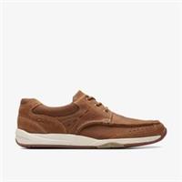 Clarks Mens Allston Edge Tan Nubuck Lace Up Nubuck Casual