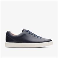 Clarks Mens Un Costa Lace Navy Leather Lace Up Leather Sports