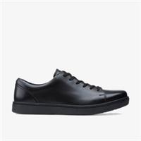 Clarks Mens Kitna Lo Black Leather Lace Up Leather