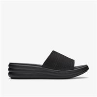 Clarks Womens Drift Twist Black Wedges Synthetic Casual