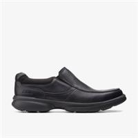 Clarks Mens Bradley Free Black Tumbled Leather Loafers Leather Casual