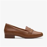 Clarks Womens Juliet Top Tan Leather Loafers Leather Smart