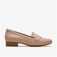 Clarks Womens Juliet Top Beige Leather Loafers Leather Smart