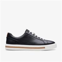 Clarks Womens Un Maui Lace Black Leather Trainers Leather Sports