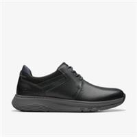 Clarks Mens Motion Trek PT Black Leather Trainers Leather Casual