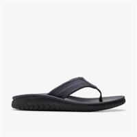 Clarks Mens Wesley Belt Navy Flip Flop Textile Sports