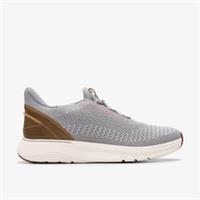 Clarks Mens Motion Trek LO Grey Knit Trainers Textile Casual