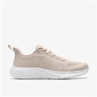 Clarks Mens Aston Lace Taupe Trainers Textile Sports