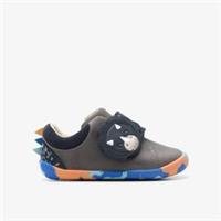 Clarks Boys Roamer Tri Toddler Grey/Blue Pre Walker Leather Casual