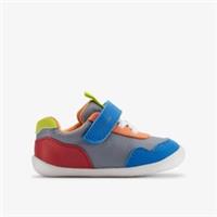 Clarks Boys Roamer Solo Toddler Grey Combination Pre Walker Textile Casual