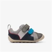 Clarks Kids Unisex,Girls,Boys Tiny Oslo Toddler Grey Combination Pre Walker