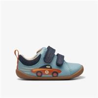 Clarks Boys Roamer Retro Toddler Pale Blue Pre Walker Leather Casual
