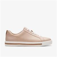Clarks Womens Un Maui Lace Blush Leather Trainers Leather Sports