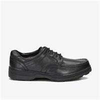 Clarks Mens Line Shore Black Leather Derby Shoes Leather Casual