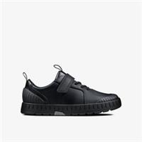 Clarks Boys Apollo Step Toddler Black Leather Shoes Leather School