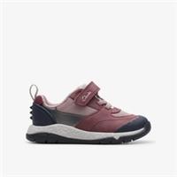 Clarks Girls Steggy Stride Toddler Berry Leather Trainers Leather Casual
