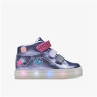 Clarks Girls Flare Sea Toddler Purple Ankle Boots Leather Casual