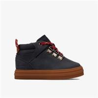 Clarks Boys Nova Hike Toddler Navy Leather Ankle Boots Leather Casual