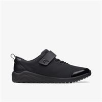 Clarks Boys Aeon Pace Youth Black Trainers Textile Sports