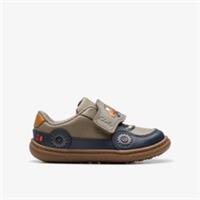 Clarks Boys Flash Beep Toddler Sage Combination Shoes Leather Casual